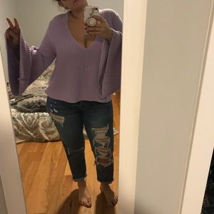 Free people bell sleeve sweater